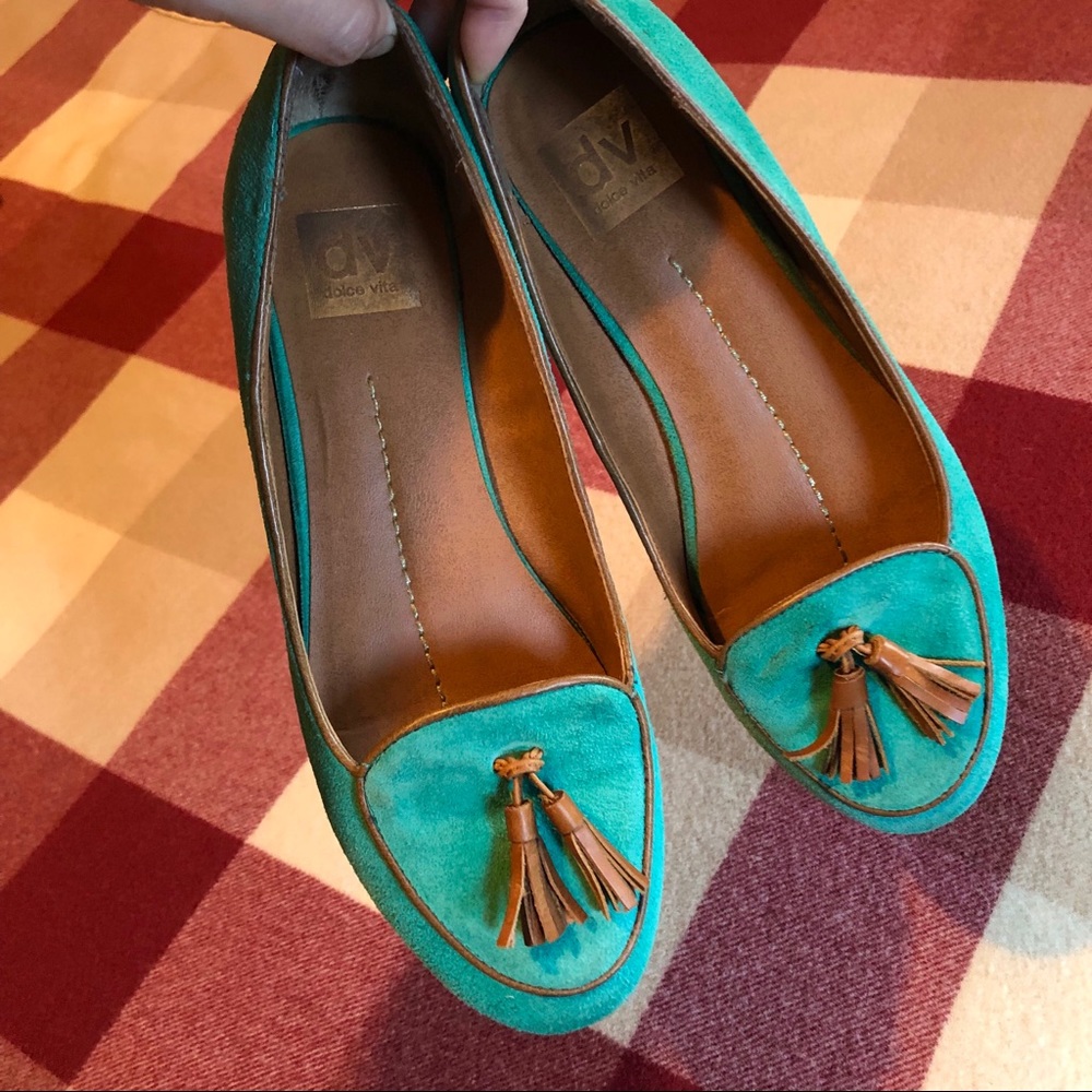 Dolce Vita Damala loafers in mint suede